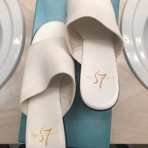 White Slip-on Sandals